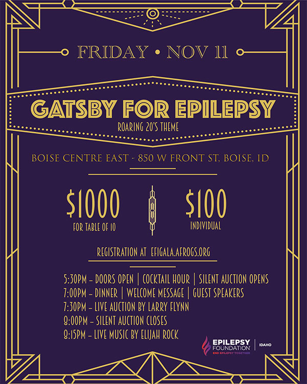 Gala Friday, November 11.$1000 table of 10. $100 individual. Schedule displayed